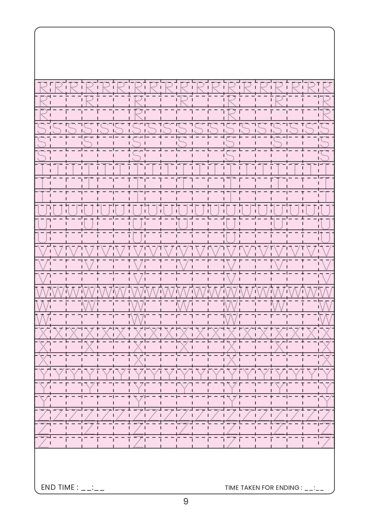 Sample handwriting worksheet 5