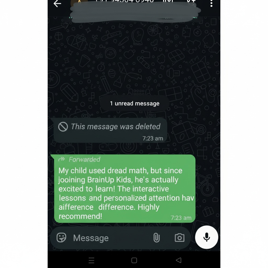 Parent or student review screenshot